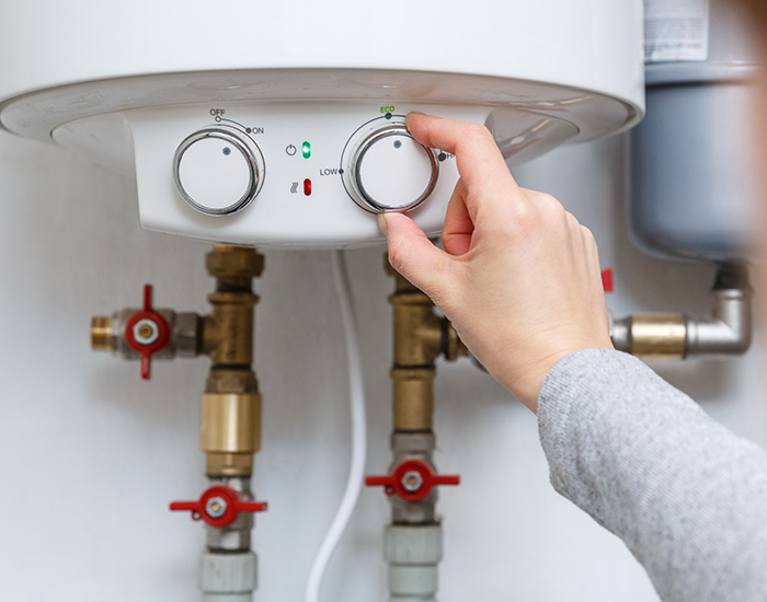 Checking newly installed water heater in Lawrenceville, GA